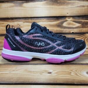 Ryka Devotion XT Women’s Size 9 Black Purple Training Cross‑Trainer Shoes